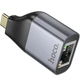 Перехідник Hoco UA35 Type-C to RJ45 10/100Mbps Сiрий - зображення 2