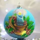 Новогодний шар на елку Santa Shop Голубая свеча Голубой 10 см (4820001106909) - изображение 1