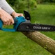 Пила ланцюгова акумуляторна 16'' у кейсі Chain Saw 48V, бездротова садова електропила з 2 акумуляторами і масляним баком для дачі, електрична пилка для обрізання та розпилювання дерев та гілок Синя, HSC-116-Blue - зображення 7