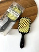 Расчёска Superbrush для нарощенных волос. Продувная, черная/желтая - изображение 2