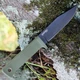 Ніж Cold Steel SRK Compact - OD Kray-Ex, сталь SK-5, олива рукоятка (CS-49LCKD-ODBK) - зображення 2