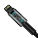 Кабель для Iphone на 2м Type-C to Lightning Tungsten Gold 20W Black, Baseus для зарядки и передачи данных (CATLWJ-A01) - изображение 4
