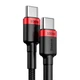 Кабель 2 м. Type-C to Type-C 100W Cafule 20V, 5A Baseus red/black для зарядки и передачи данных (CATKLF-AL91) - изображение 4