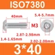 Винт ISO7380 M3*40 с полукруглой головкой и внутренним шестигранником, нержавеющая сталь 304 - изображение 2