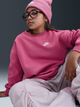 Дитячий світшот на флісі оверсайз для дівчинки Nike G Nsw Club Flc Ovrszd Crew Lbr FD2923-634 122-128 см (XS) Рожевий (198482279479) - зображення 7