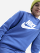Bluza bez kaptura młodzieżowa chłopięca Nike K Nsw Club Flc Crew Ls Hbr FD2992-411 137-146 cm (M) Niebieska (198482221577) - obraz 6