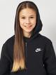 Bluza rozpinana z kapturem dziewczęca Nike K Nsw Club Flc Hd Fz Ls Lbr FD3004-010 128-137 cm (S) Czarna (196607240724) - obraz 4