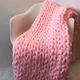 Плед ручної роботи Велика в'язка Homytex, Полуторний, 130x170 см Рожевий - зображення 2