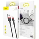 Кабель для заряджання айфона Baseus Lightning USB 2.4 A 1m - зображення 5