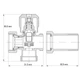 Кран триходовий 3/4x3/4x3/4 KOER KR.521 (KR0148) - зображення 2