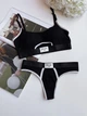 Женский хлопковый комплект со стрингами SUCH CUTE (арт. 9649) - XS/S/M - Чорний - изображение 5