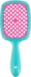Расчёска Superbrush для нарощенных волос. Продувная, бирюзовая/малиновая - изображение 3