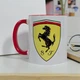 Чашка Кружка с Логотипом Ferrari F1 Team 330 мл Двух Цветная Бело Красный / Логотип с Двух Сторон Феррари - изображение 1