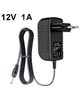 Сетевое зарядное устройство / Зарядка / 12V 1A / AC/DC / Черный - изображение 2