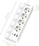 Сетевой фильтр-удлинитель Dyxon PRO-1097 5.0 м 4 розетки 2 USB-A 1 USB-C (PD) White (DXN-1097-5M-4-W) - изображение 5