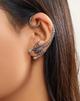 Кафы скорпион Fashion Jewerly серьги без прокола сербристый цвет моносерьга y2k бижутерия 2 шт (SVS) - изображение 1