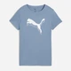 Футболка хлопковая женская Puma Ess Metallic Tee 68499534 M Cool Blue-metallic silver с принтом (4069157478885) - изображение 5