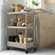 Етажерка Ikea Nissafors на колесах 50.5 x 30 x 83 см Бежева (405.858.01) - зображення 4
