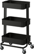 Етажерка Ikea Raskog на колесах 35 x 45 x 77 см Чорна (405.821.81) - зображення 1