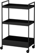 Етажерка Ikea Nissafors на колесах 50.5 x 30 x 83 см Чорна (203.997.77) - зображення 1