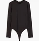 Боди H&M Jersey Thong Bodysuit Black 1195451001 M - изображение 1