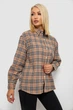 Сорочка жіноча в клітинку, колір мокко, XL, 244R1070-3 - зображення 4