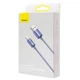 Кабель Baseus Crystal Shine Series Fast Charging Data Cable USB to iP 2.4A 1.2m Purple (CAJY000005) - изображение 3
