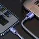 Кабель Baseus Crystal Shine Series Fast Charging Data Cable USB to iP 2.4A 1.2m Purple (CAJY000005) - изображение 9