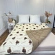 Одеяло двуспальное открытое двустороннее из овечьей шерсти Arda Pure Wool 21440 175х215 см капучино - изображение 2