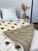 Одеяло двуспальное открытое двустороннее из овечьей шерсти Arda Pure Wool 21440 175х215 см капучино - изображение 6
