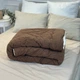 Одеяло евро открытое двустороннее из овечьей шерсти Arda Pure Wool 21447 195х215 см шоколадное - изображение 2