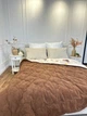 Одеяло евро открытое двустороннее из овечьей шерсти Arda Pure Wool 21447 195х215 см шоколадное - изображение 8