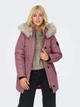 Куртка демисезонная удлиненная с капюшоном женская ONLY 15304625-64411 M Rose Brown (5715425874949) - изображение 1