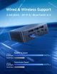 Мини ПК MINISFORUM UN100P / Intel N100 / RAM 16GB / SSD 512GB / 2 x HDMI / LAN 2.5G / Wi-Fi 6 / Bluetooth 5.2 / Windows 11 / Черный - изображение 3