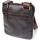 Элегантная мужская сумка из гладкой натуральной кожи SHVIGEL Bag 23150 Коричневый - изображение 2