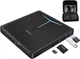 Внешний DVD-привод NOLYTH / CD-привод Внешний USB 3.0 Type-C DVD/CD+/-RW записыватель с USB-портом и слотом SD TF - изображение 1
