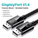 Кабель DisplayPort 8K Ugreen DP114 DP1.4 Male to Male Plastic Case Braided Cable 1 м Black (80390) - изображение 2
