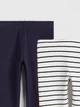 Леггинсы (2 шт) H&M 98см темно синий, белый полоск 210916397 - изображение 2