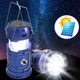 Кемпинговый фонарь на солнечной батарее с USB JH-5800T, синий / Аккумуляторный туристический фонарик - изображение 2