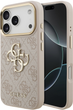 Панель Guess 4G Metal Logo Gold Frame для Apple iPhone 17 Pro Pink (GUHCP17L4GMGCPI) - зображення 4