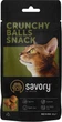 Хрустящие лакомства Savory Cats Snacks Crunchy Balls для взрослых привередливых кошек, шарики с кошачьей мятой 60 г (4820261921335) - изображение 1
