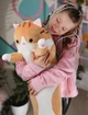 Мягкая Игрушка длинный Кот батон Подушка Обнимашка для сну антистресс 50см UKC коричневая - изображение 6