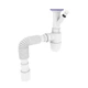 Сифон для умывальника OPTIMUM OPTI-13043 колбовый пластик впуск 1 1/2" белый 000029680 - изображение 2