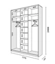 Шафа купе з трьома дверима LOFT (177.5х45х240) Дуб крафт сірий - зображення 2