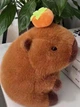 Мягкая игрушка Капибара с мандаринкой на голове 23 см - изображение 3