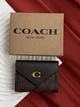 Гаманець жіночий Coach шоколадний з коробкою невеликий Коуч MDR - зображення 1