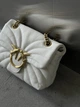 Женская сумка стегна Mini Love Bag Puff Butterfly кремовый через плече ( PREMIUM) - изображение 4