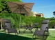 Шезлонг с подголовником с держатель для напитков и смартфона MalTec Sunwaal Paradise серый 150 кг (MLS_112704) - изображение 2