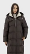 Жіночий зимовий пуховик casual з капюшоном, гусячий пух Basic (коричневий, XL), 107175, 106589 - изображение 2