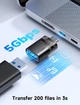 Адаптер-переходник JSAUX Type-C to USB 3.0, 5Gbps, black - изображение 4